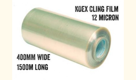 Koex 2 layer Cling Film 400mm Wide 1500m Long 